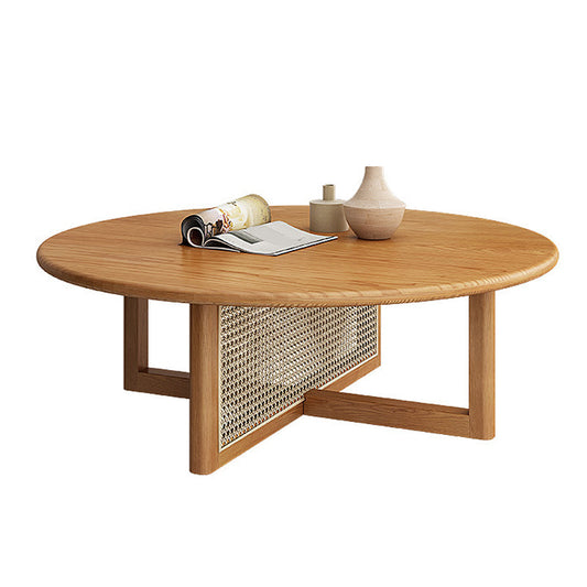 Tavolino in legno rotondo tavolino da caffè scandinavo