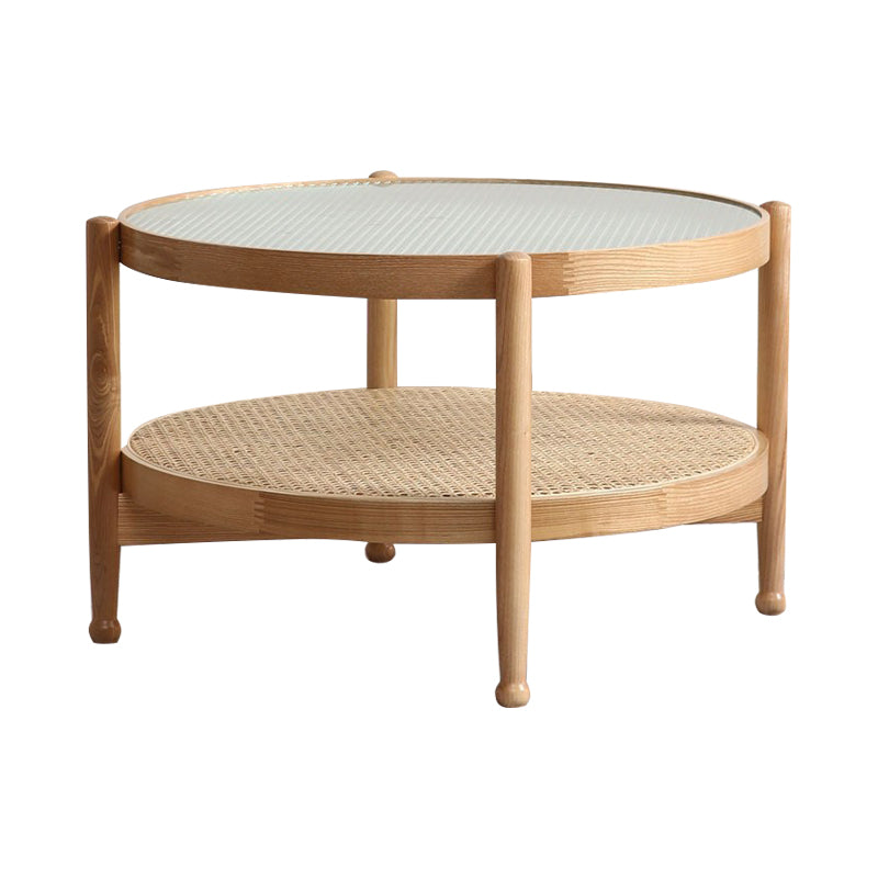 Glass-Topped Coffee Cocktail Table with Shelf Contemporary 4 Legs Coffee Table Clearhalo 'Coffee & Accent Tables' 'Coffee Tables' 'coffee_tables' 'furn' 'furn_coffee_tables' 'Furniture' 'Living Room Furniture' 5995486