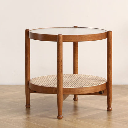 棚付きガラス張りのコーヒーカクテルテーブルコンテンポラリー4脚コーヒーテーブル