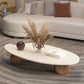 Scandinavian Style Coffee Table 3 Legs Wooden Coffee Table in White 55.1"L x 27.5"W x 11.8"H Clearhalo 'Coffee & Accent Tables' 'Coffee Tables' 'coffee_tables' 'furn' 'furn_coffee_tables' 'Furniture' 'Living Room Furniture' 5995499
