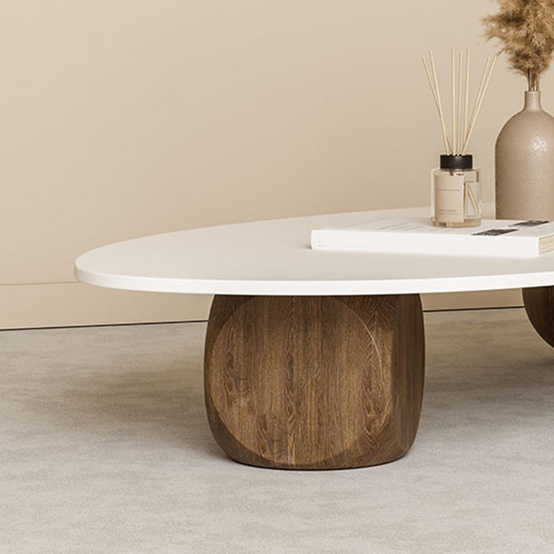 Scandinavian Style Coffee Table 3 Legs Wooden Coffee Table in White Clearhalo 'Coffee & Accent Tables' 'Coffee Tables' 'coffee_tables' 'furn' 'furn_coffee_tables' 'Furniture' 'Living Room Furniture' 5995503