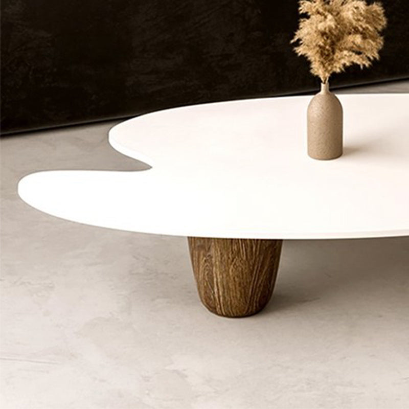 Scandinavian Style Coffee Table 3 Legs Wooden Coffee Table in White Clearhalo 'Coffee & Accent Tables' 'Coffee Tables' 'coffee_tables' 'furn' 'furn_coffee_tables' 'Furniture' 'Living Room Furniture' 5995505