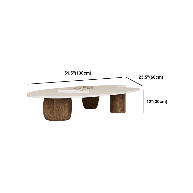 Scandinavian Style Coffee Table 3 Legs Wooden Coffee Table in White Clearhalo 'Coffee & Accent Tables' 'Coffee Tables' 'coffee_tables' 'furn' 'furn_coffee_tables' 'Furniture' 'Living Room Furniture' 5995507