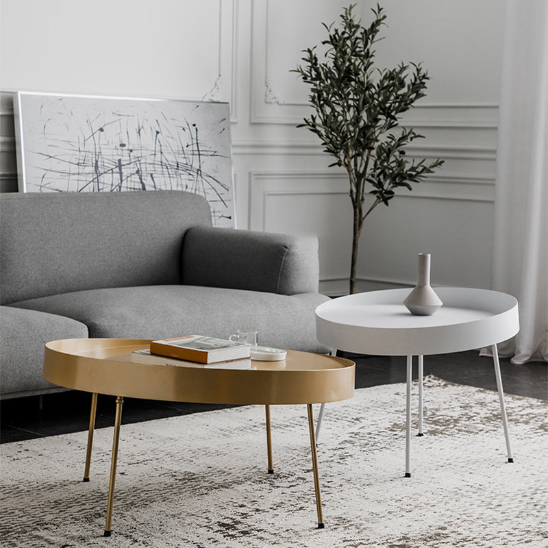 メタルラウンドコーヒーテーブルミッドセンチュリーモダン4脚カクテルテーブル