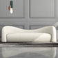Modern Style Curved Sofa with Pillows Sloped Armed Sofa in White 94.5"L x 33.5"W x 31.5"H Clearhalo 'furn' 'furn_sofas' 'Furniture' 'Living Room Furniture' 'Sofa' 'sofas' 5995529