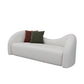 Modern Style Curved Sofa with Pillows Sloped Armed Sofa in White Clearhalo 'furn' 'furn_sofas' 'Furniture' 'Living Room Furniture' 'Sofa' 'sofas' 5995533