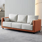 3 plazas 29.5 "H Faux Faux Leather Square Arm Sofá para sala de estar