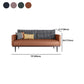 29.5" H Contemporary Faux Leather Square Arm Sofa for Living Room Clearhalo 'furn' 'furn_sofas' 'Furniture' 'Living Room Furniture' 'Sofa' 'sofas' 5995618