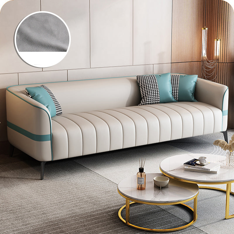 Contemporain 225,6 "H FAUX CUIR TUXEDO ARRAL SOFA pour le salon