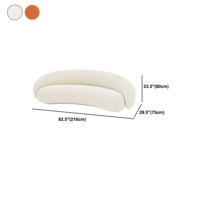 Sofá de brazo de pendiente de terciopelo contemporáneo de 23.62 "para sala de estar para sala de estar