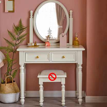 鏡付きの明るい白い灰の虚栄心17.71 "2つの引き出し付きの幅の虚栄心