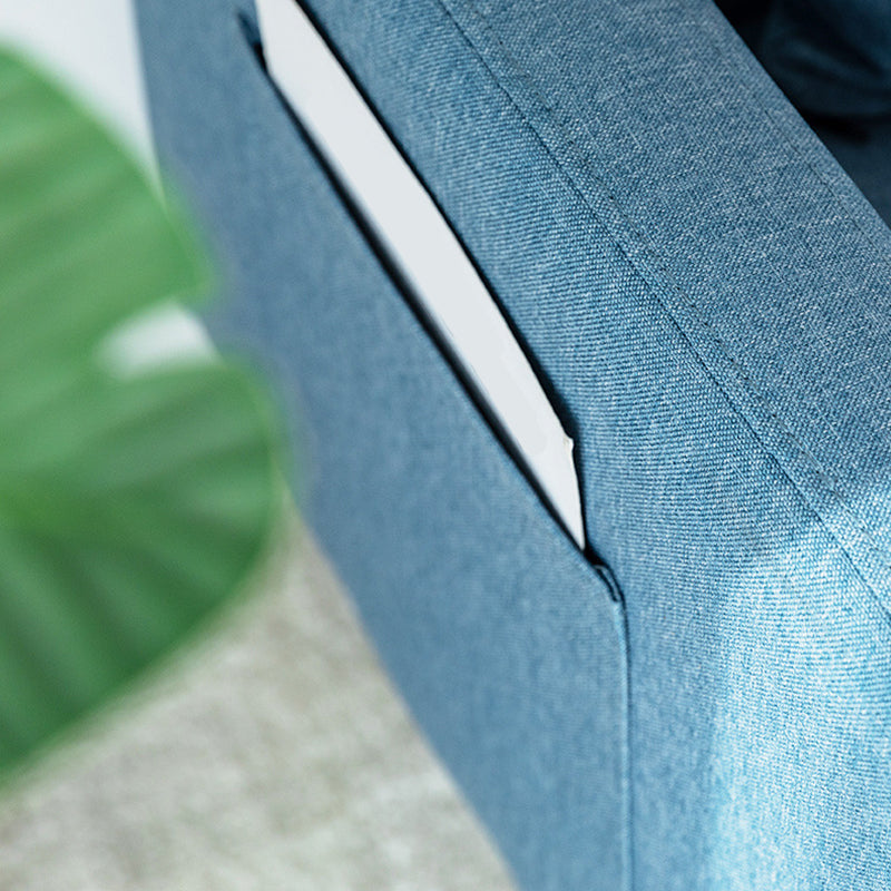 Sofá de brazo cuadrado de algodón de 3 plazas de 25.6 "H para sala de estar para sala de estar