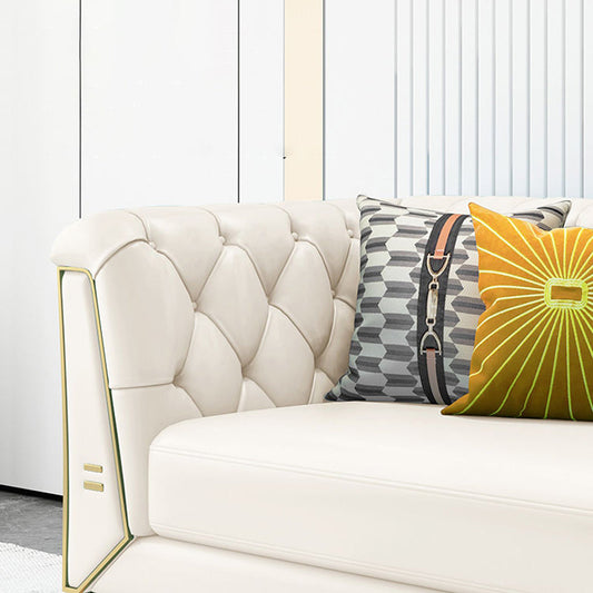 28,7 "H 3-Sitzer Kunstleder Tuxedo Armsofa für Wohnzimmer