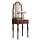 15.74" Wide Rubberwood Vanity Set with Mirror Traditions Dresser with 1-Drawer