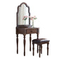 15.74" Wide Rubberwood Vanity Set with Mirror Traditions Dresser with 1-Drawer