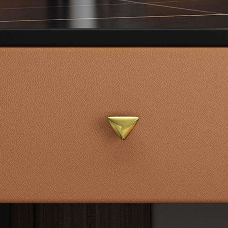 Vanity Stone Makeup Dressing Table Stool Set with 2 Drawers - 31.1" H Clearhalo 'Bedroom Furniture' 'furn' 'furn_makeup_vanities' 'Furniture' 'Makeup Vanities' 'makeup_vanities' 5995949