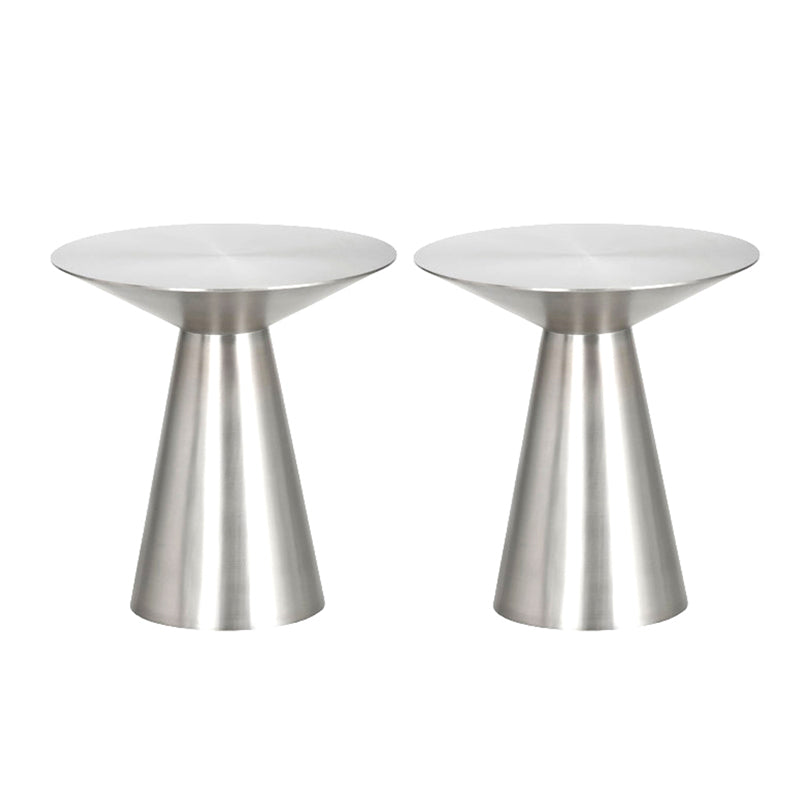 22,24 "tavolo laterale rotondo alto alto tavolo da piedistallo in acciaio inossidabile