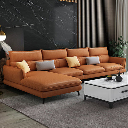 Hedendaags stationair faux leer verzonken armbank chaise