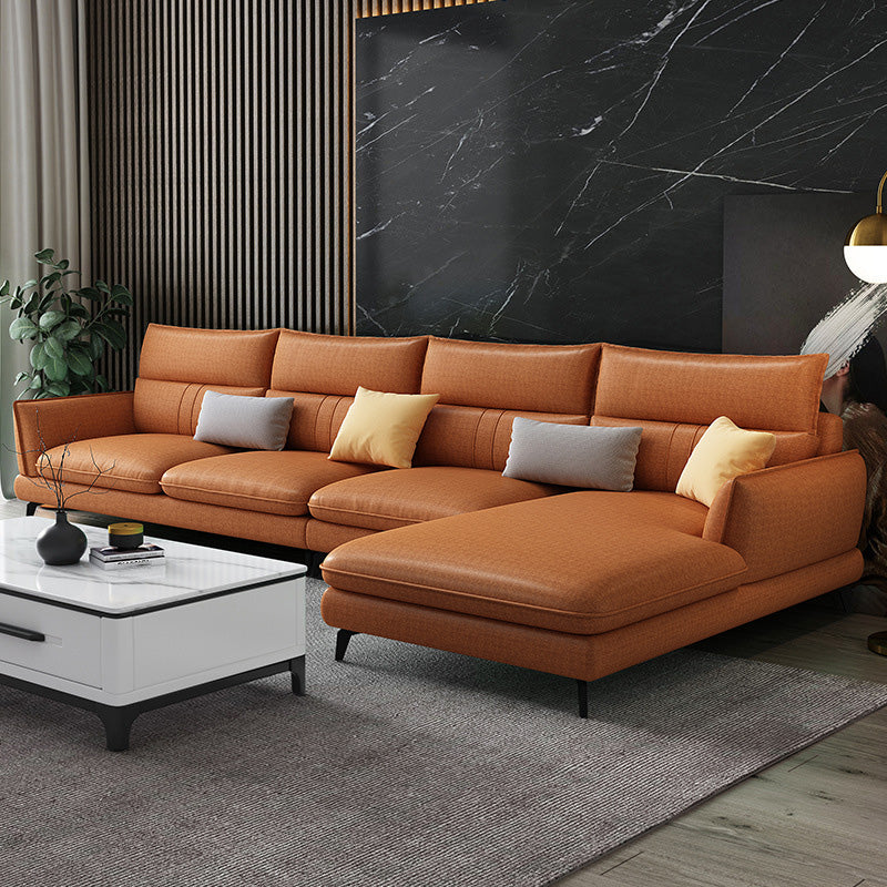 Hedendaags stationair faux leer verzonken armbank chaise