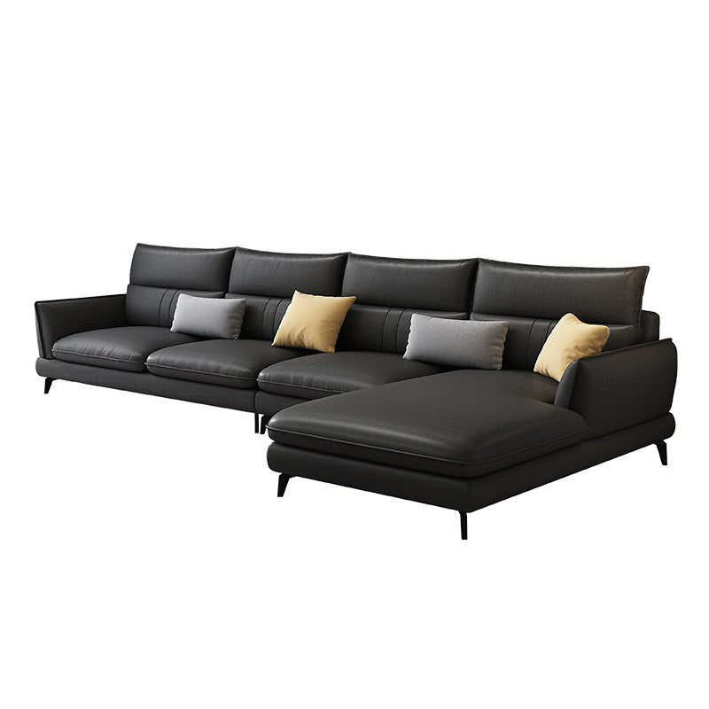 Hedendaags stationair faux leer verzonken armbank chaise