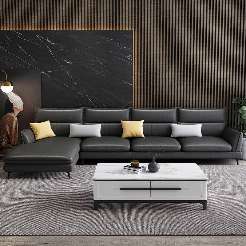 Hedendaags stationair faux leer verzonken armbank chaise