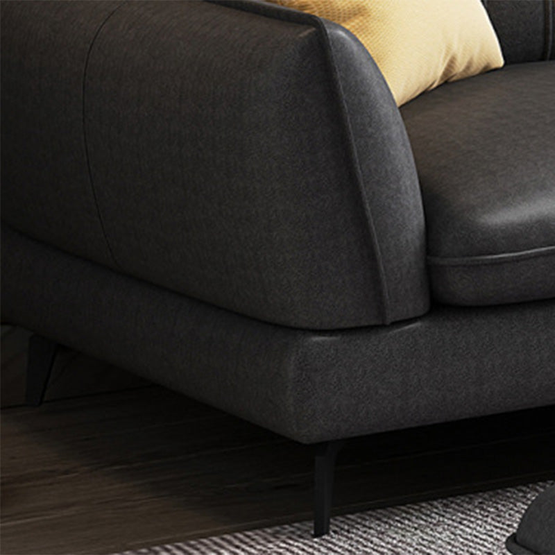 Hedendaags stationair faux leer verzonken armbank chaise