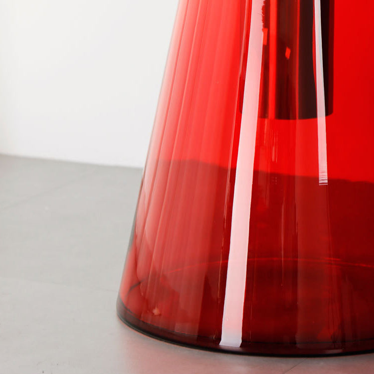 25.2" Tall Contemporary Style Side End Table Glass Pedestal Round Sofa Side Accent Table Clearhalo 'Coffee & Accent Tables' 'End & Side Tables' 'end_side_tables' 'furn' 'furn_end_side_tables' 'Furniture' 'Living Room Furniture' 5996141