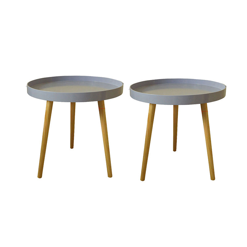 19.69 inch Wide Scandinavian Sofa Side Accent Table Wooden 3 Legs Round Side End Table Gray 2 Clearhalo 'Coffee & Accent Tables' 'End & Side Tables' 'end_side_tables' 'furn' 'furn_end_side_tables' 'Furniture' 'Living Room Furniture' 5996180