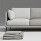 Nordic Square Arm Faux Leather Living Room Pillows Stationary Sofa Chaise