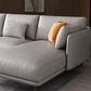 Nordic Square Arm Faux Leather Living Room Pillows Stationary Sofa Chaise