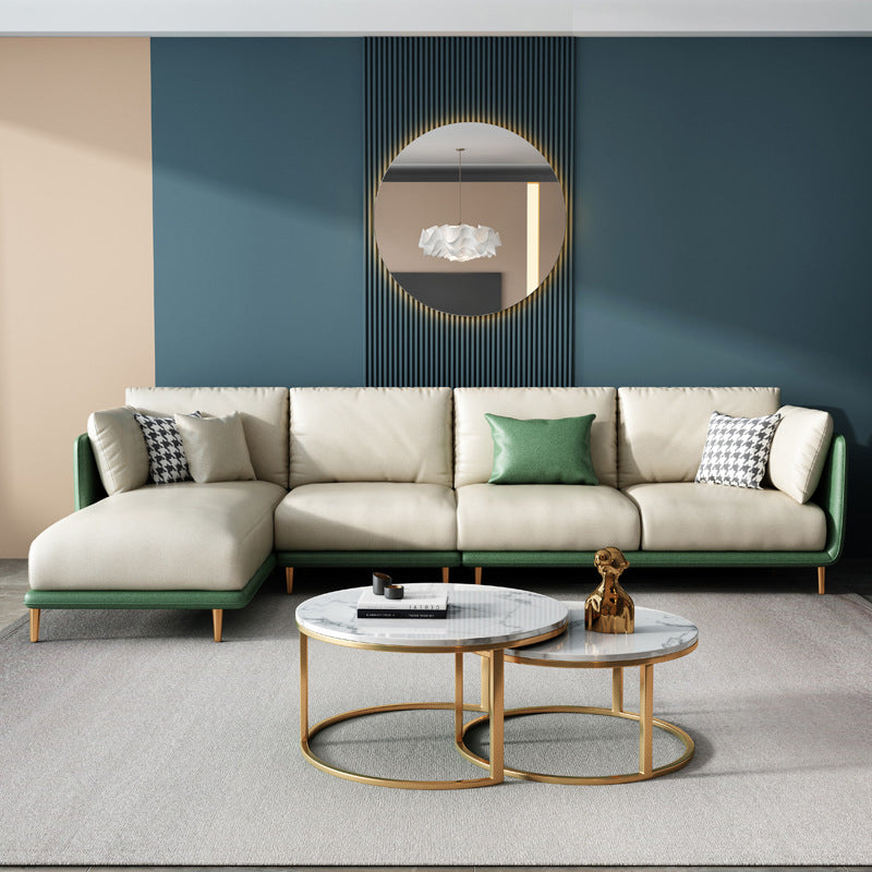 Nordic carré bras faux cuir oreillers de salon canapé chaise