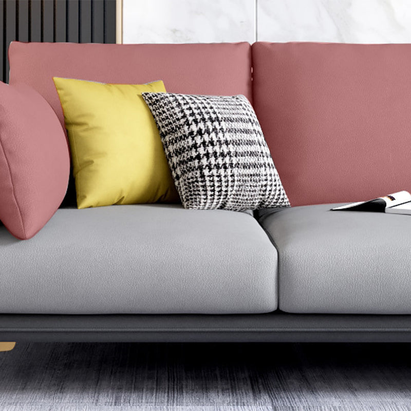 Nordic carré bras faux cuir oreillers de salon canapé chaise