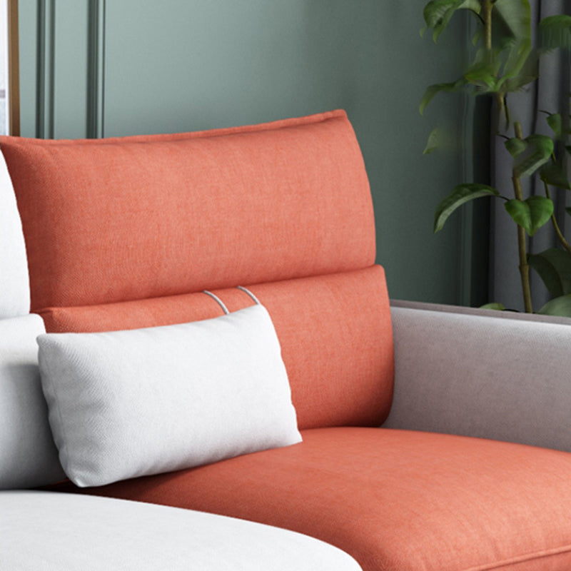 Contemporary Flared Arm Stationary Living Room Cushions Sofa Chaise Clearhalo 'furn' 'furn_sectionals' 'Furniture' 'Living Room Furniture' 'Sectionals' 5996230