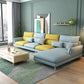 Contemporary Flared Arm Stationary Living Room Cushions Sofa Chaise Light Blue-Yellow Right Clearhalo 'furn' 'furn_sectionals' 'Furniture' 'Living Room Furniture' 'Sectionals' 5996234