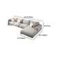 Nordic Stationary Living Room Seating Square Arm Pillows Sofa Chaise