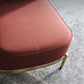 Armless Chair 31.49" Wide Faux Leather and Linen  Chair for Living Room