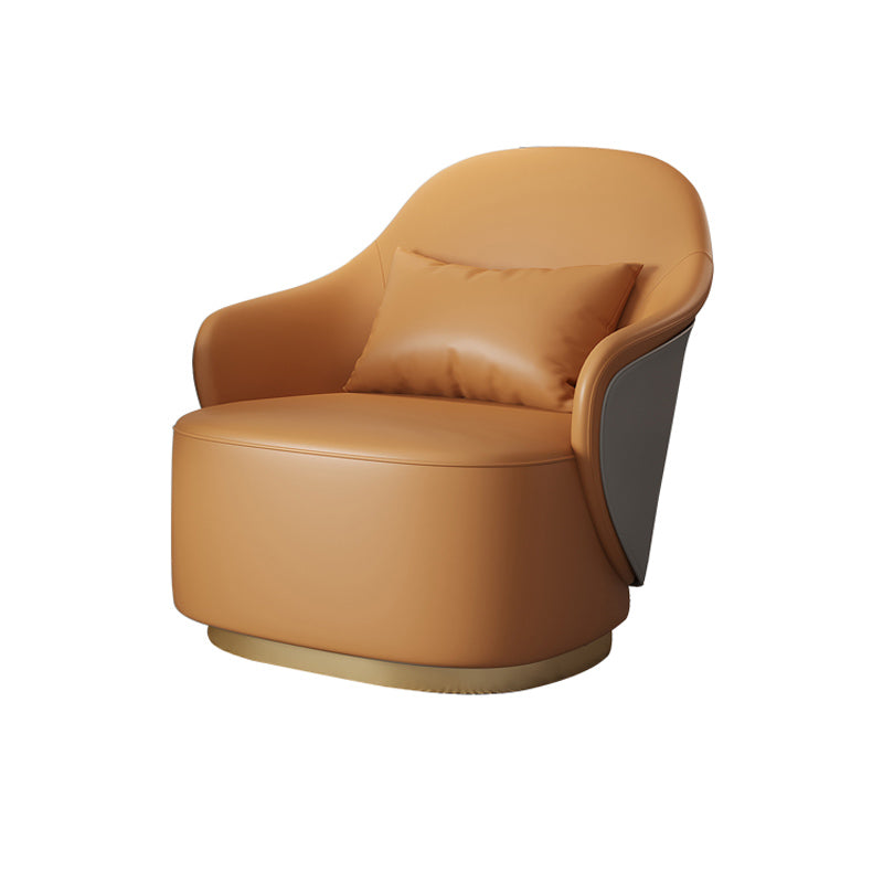 Chaise de bras encastrée 25,59 "bras en faux cuir de largeur inclus chaise avec oreiller en arrière