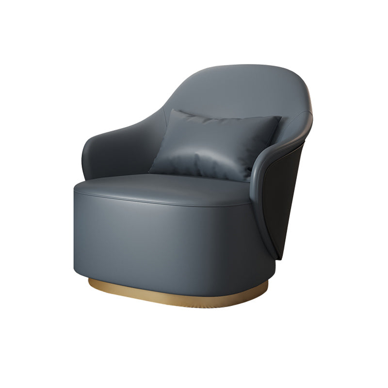 Chaise de bras encastrée 25,59 "bras en faux cuir de largeur inclus chaise avec oreiller en arrière