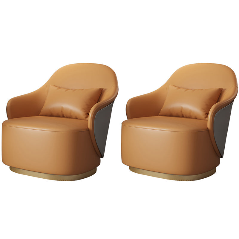 Chaise de bras encastrée 25,59 "bras en faux cuir de largeur inclus chaise avec oreiller en arrière