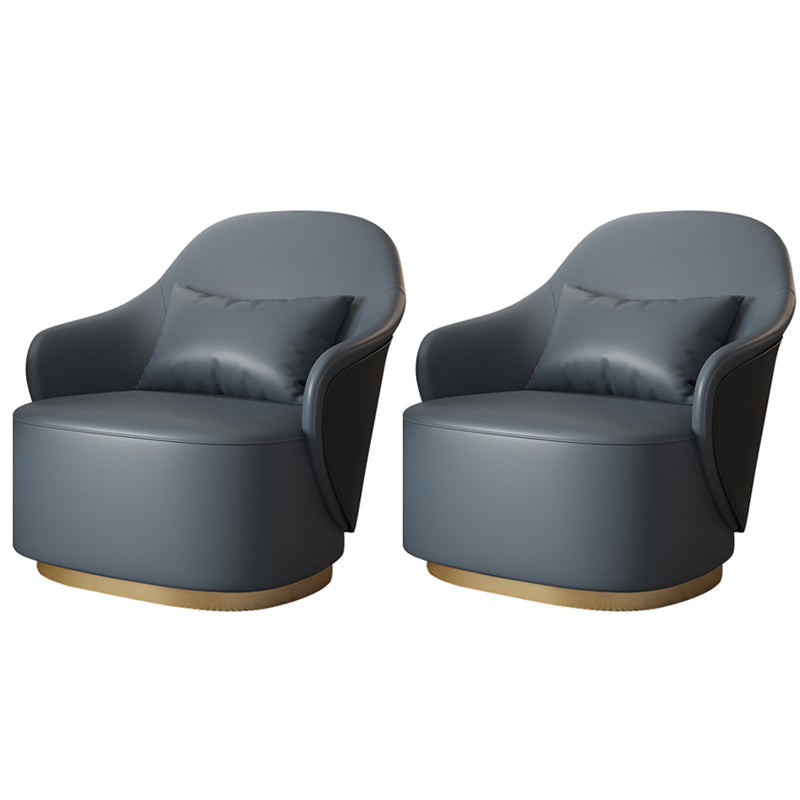 Chaise de bras encastrée 25,59 "bras en faux cuir de largeur inclus chaise avec oreiller en arrière