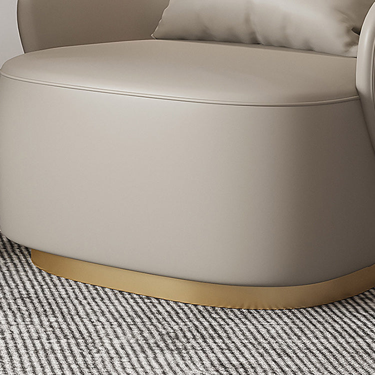 Chaise de bras encastrée 25,59 "bras en faux cuir de largeur inclus chaise avec oreiller en arrière