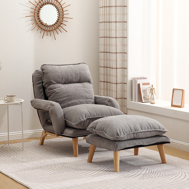 Contemporary Fabric Arms Included With Loose Cover Basic Four Leg Accent Chair