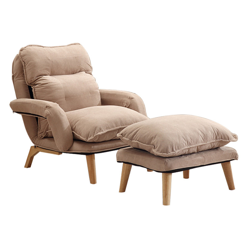 Contemporary Fabric Arms Included With Loose Cover Basic Four Leg Accent Chair