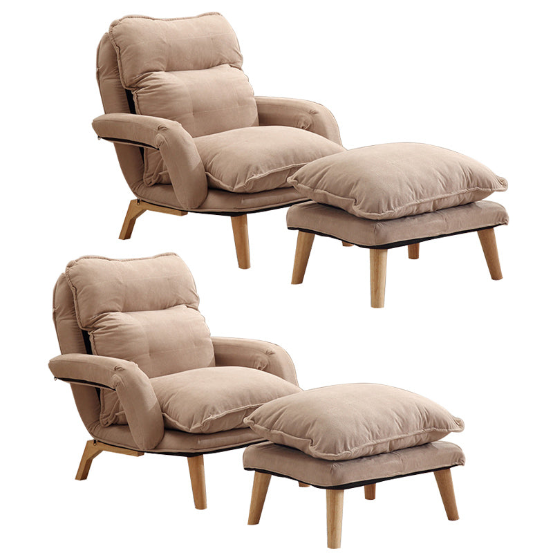 Contemporary Fabric Arms Included With Loose Cover Basic Four Leg Accent Chair