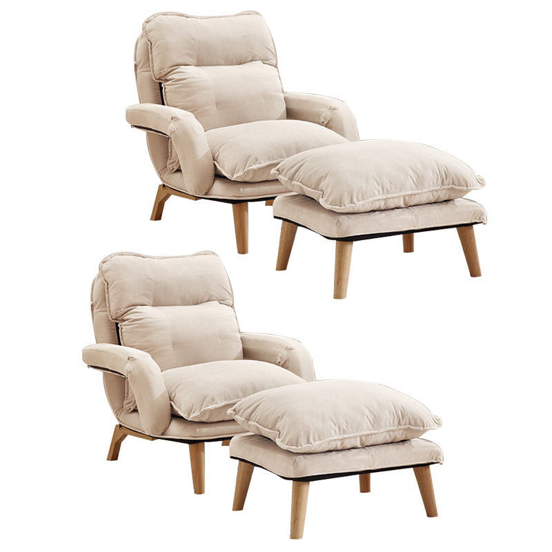 Contemporary Fabric Arms Included With Loose Cover Basic Four Leg Accent Chair