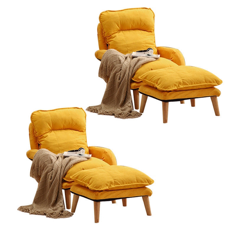 Contemporary Fabric Arms Included With Loose Cover Basic Four Leg Accent Chair