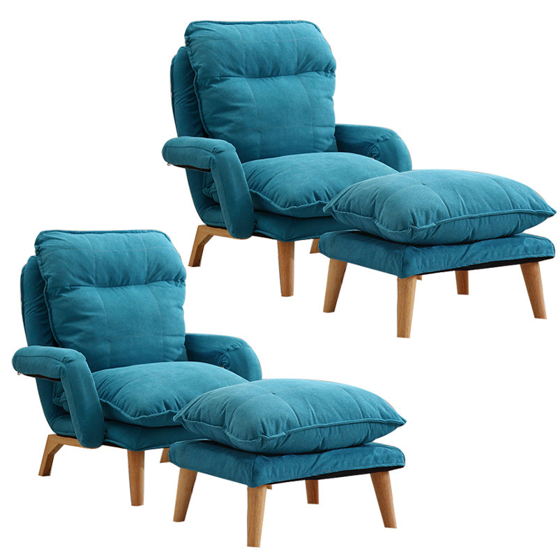 Contemporary Fabric Arms Included With Loose Cover Basic Four Leg Accent Chair