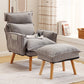 Contemporary Fabric Arms Included With Loose Cover Basic Four Leg Accent Chair