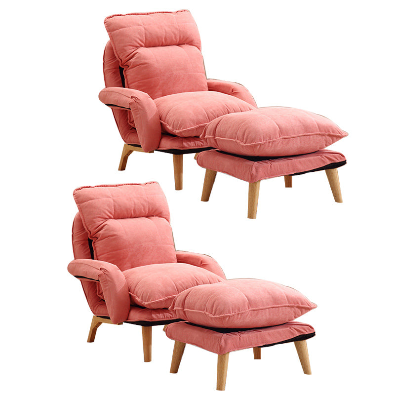 Contemporary Fabric Arms Included With Loose Cover Basic Four Leg Accent Chair