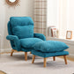 Contemporary Fabric Arms Included With Loose Cover Basic Four Leg Accent Chair